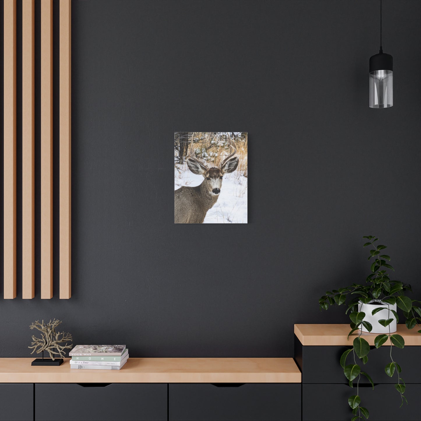 Deer Antlers in February Canvas