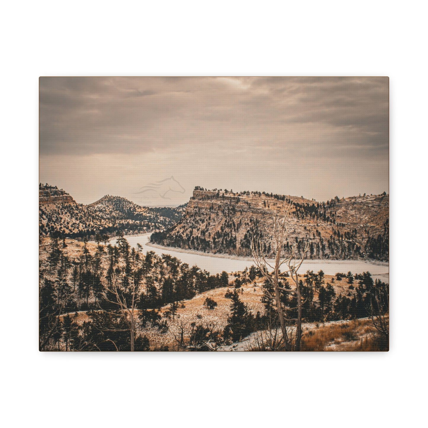 Rustic Mountain Landscape Canvas