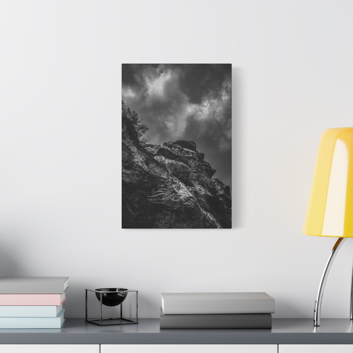 Black and White Sky View Ayres Natural Bridge Canvas