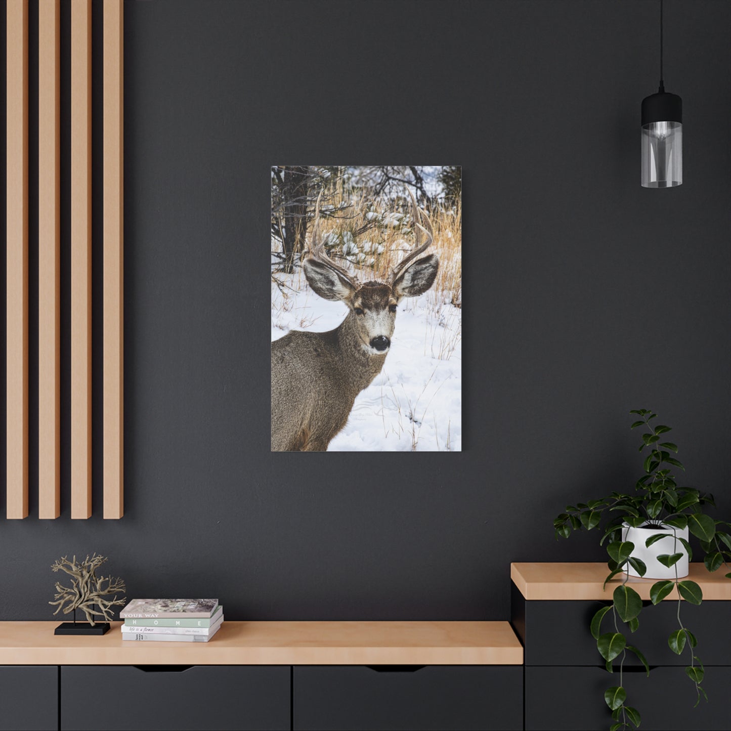 Deer Antlers in February Canvas